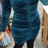 Vestido terciopelo turquesa