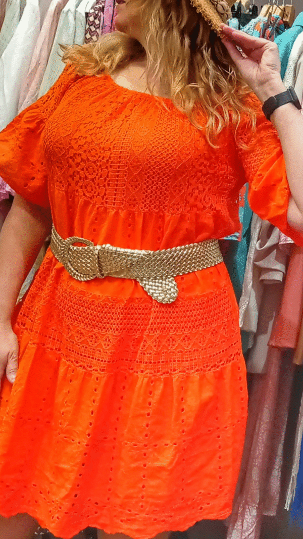 Vestido naranja ibicenco
