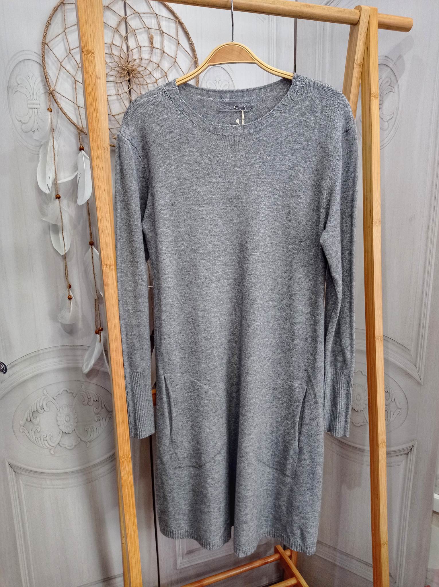 Vestido gris lana